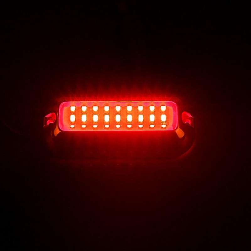 2PCS Universal 3.5 Inch 316SS Cover 27 LED Underwater Pontoon Boat Transom Fishing Light (Red)