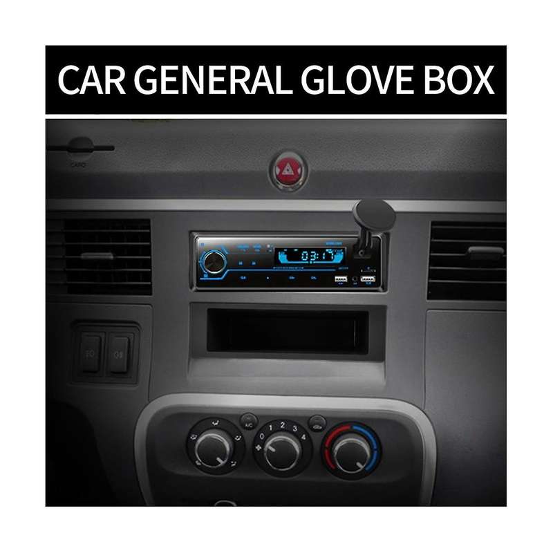 2pcs Universal Car Double 1 Din Dash Cup Holder Storage Box Plastic for Stereo Radio