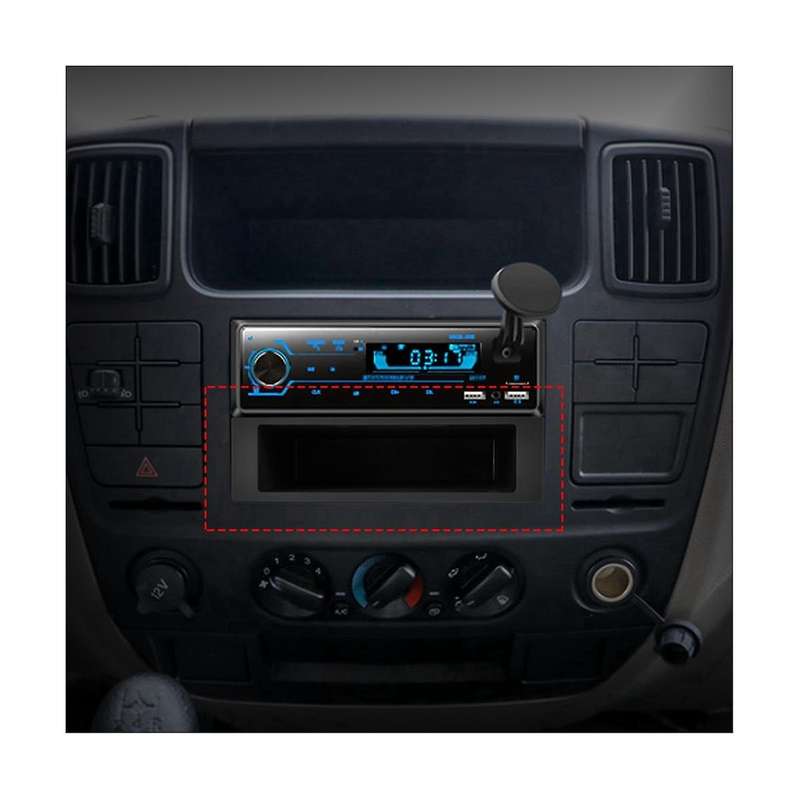 2pcs Universal Car Double 1 Din Dash Cup Holder Storage Box Plastic for Stereo Radio