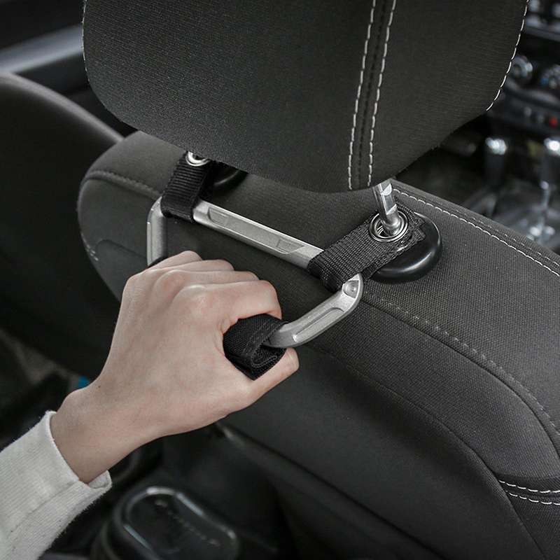 2PCS Universal Headrest Grab Handles Headrest Pole Mount for , Truck,Sports, for Off-Road Backseat P
