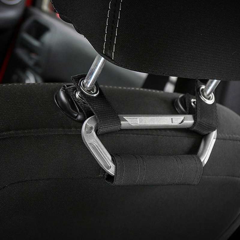 2PCS Universal Headrest Grab Handles Headrest Pole Mount for , Truck,Sports, for Off-Road Backseat P