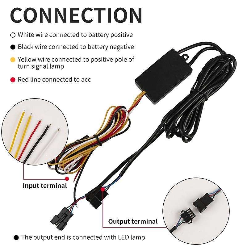 2PCS Universal DRL Daytime Running Lights 12 LED Turn Signal Lights Waterproof Flowing Headlight Str