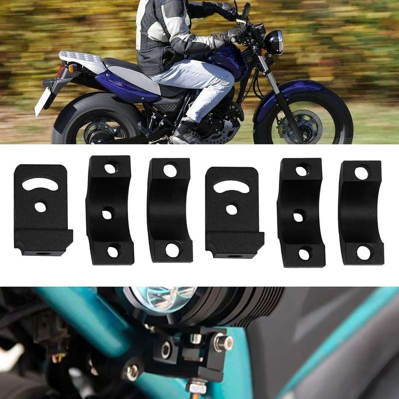 2PCS Universal Handlebar 22 25mm 7/8Inch Motorcycle Headlight Bracket Spotlight Holder Tube Clamp fo