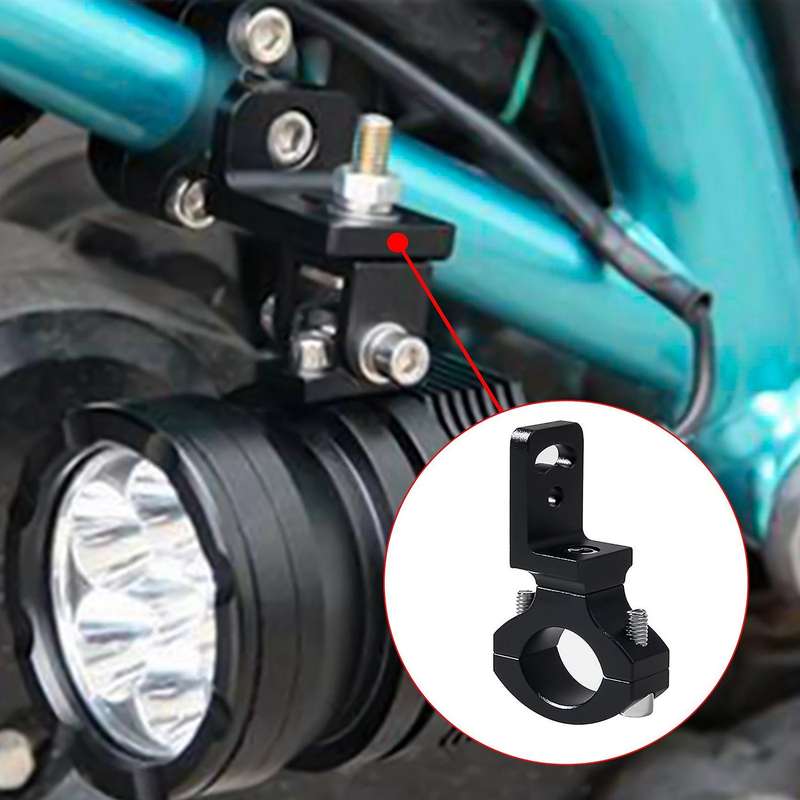 2PCS Universal Handlebar 22 25mm 7/8Inch Motorcycle Headlight Bracket Spotlight Holder Tube Clamp fo