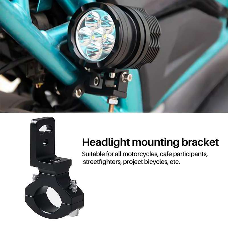 2PCS Universal Handlebar 22 25mm 7/8Inch Motorcycle Headlight Bracket Spotlight Holder Tube Clamp fo