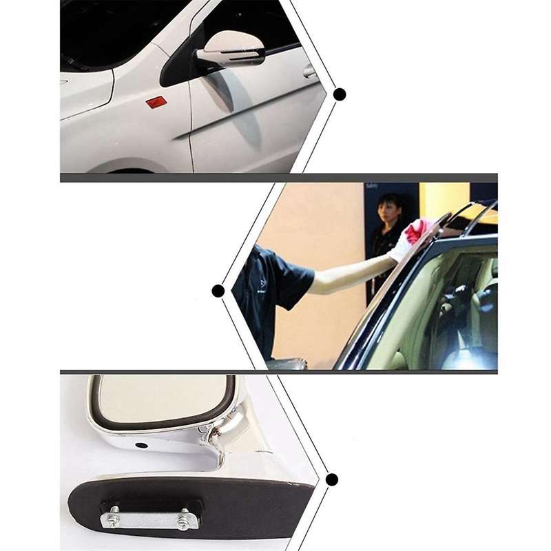 2pcs Universal Hood Side Rear View Mirror Auto Exterior Adjustable Reflector Suv Truck Black