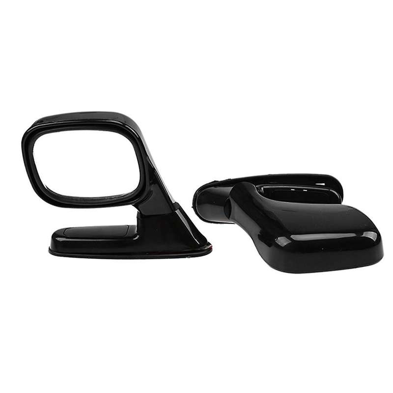 2pcs Universal Hood Side Rear View Mirror Auto Exterior Adjustable Reflector Suv Truck Black