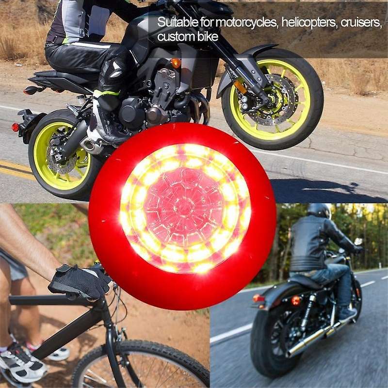 2Pcs Universal Motorcycle LED Brake Blinker Light Turn Signal for Cruiser Chopper Indicator Lights(B