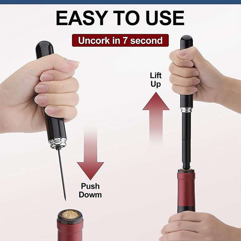 2pcs Upgrade Pocket Air Pump Wine Bottle Opener Safety Portable