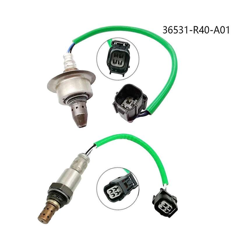 2pcs Up+downstream O2 Oxygen Sensor for Accord 2.4l Tsx 2.4l Exhaust Gas Oxygen Sensor 36531-r40-a01