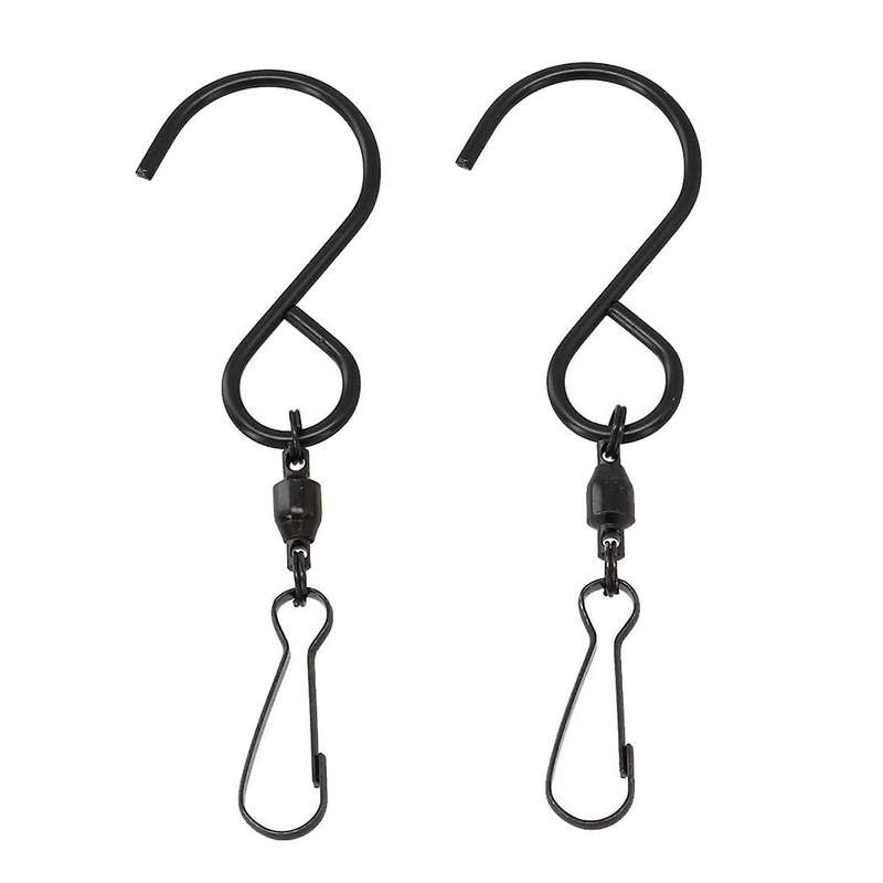 2PCS Versatile Rotating Hooks for Hanging Crystal Twisters and Bird Feeders