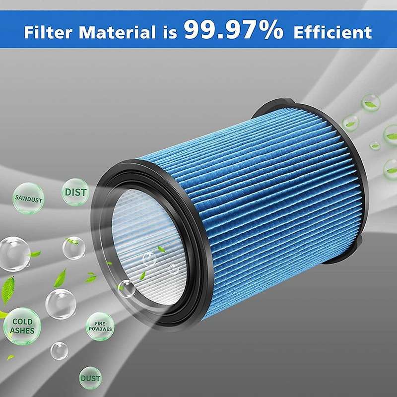 2Pcs VF5000 Replacement Vacuum Filter 3 Layer Pleated with High Efficiency Particle Air Filter Mater