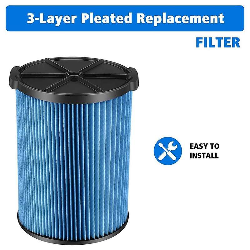 2Pcs VF5000 Replacement Vacuum Filter 3 Layer Pleated with High Efficiency Particle Air Filter Mater