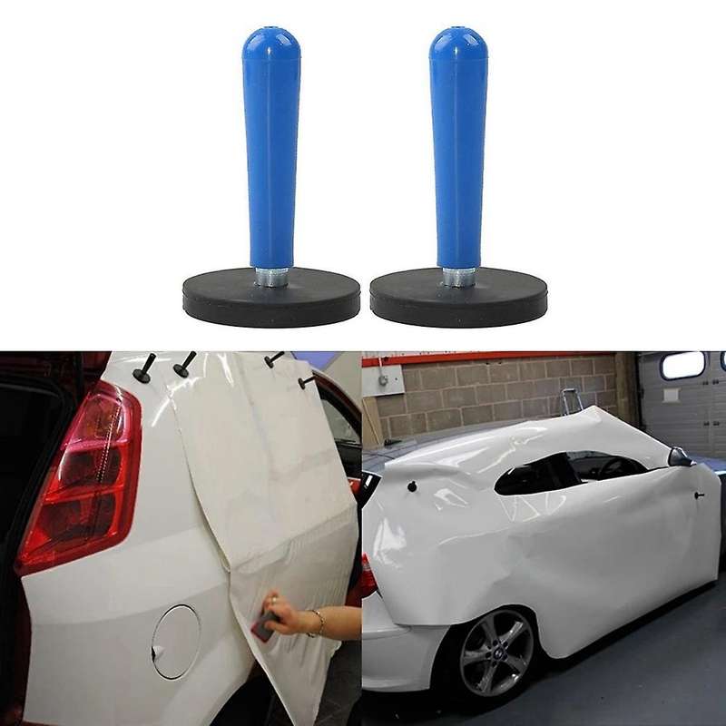 2PCS Vinyl Film Car Magnet Fixing Bracket Car Body Wrap Gripper Magnet Holder Film Filming Tool Blu