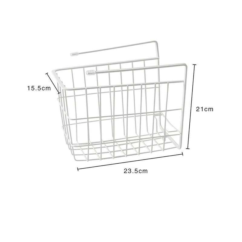 2pcs Wardrobe Storage Rack Hanging Basket Under Clapboard Kitchen Cabinet Shelf Office Desk Storage