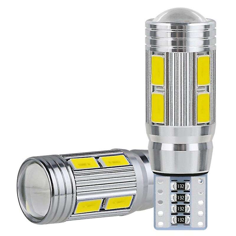 2PCS W5W T10 6000K 5630 10 SMD Car LED Bulb Turn Singal Light White