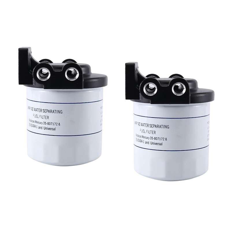 2pcs Water Separating Fuel Filter for Mercury 4.3 5.0 5.7 7.4 Water Seperating Filter 35-802893q01