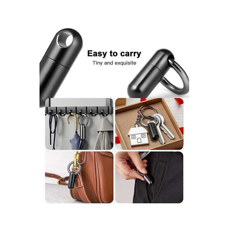 2PCS Waterproof Stainless Steel Pill Box Pill Bottle Cache Pill Box Container Keychain Pill Box Hea