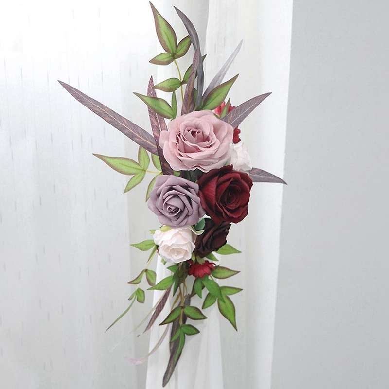 2pcs Wedding Arch Decoration Flower Home Party Wedding Arrangement Arch Decoration Artificial Flowe