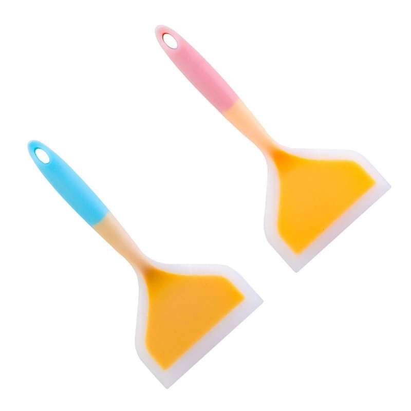 2PCS Wide Silicone Spatulas, Heat Resistant Silicone Spatula Set, Kitchen Spatula for Pancake and Mo