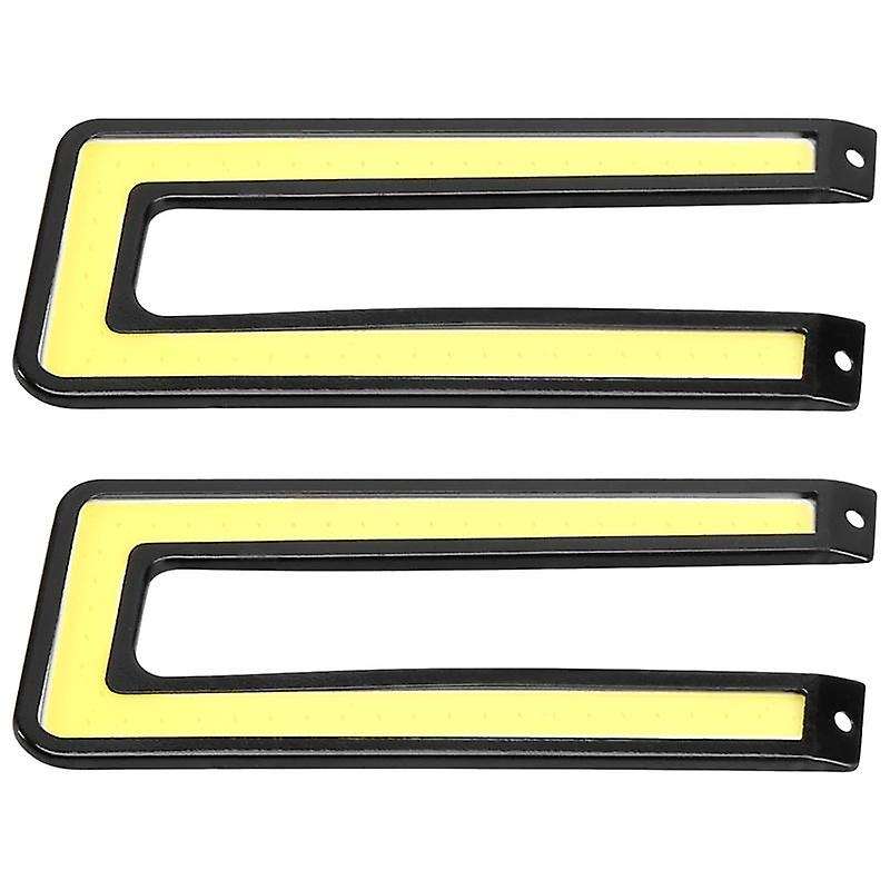 2pcs White Cob Drl Led Daytime Running Light for Universal Car Driving Fog Lamp for Car Accessories