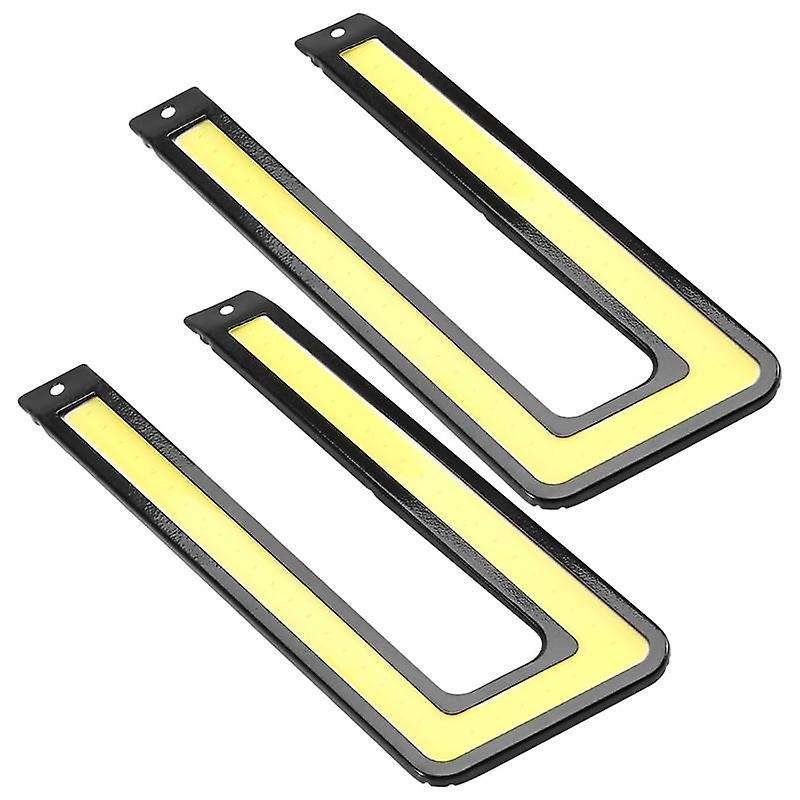 2pcs White Cob Drl Led Daytime Running Light for Universal Car Driving Fog Lamp for Car Accessories