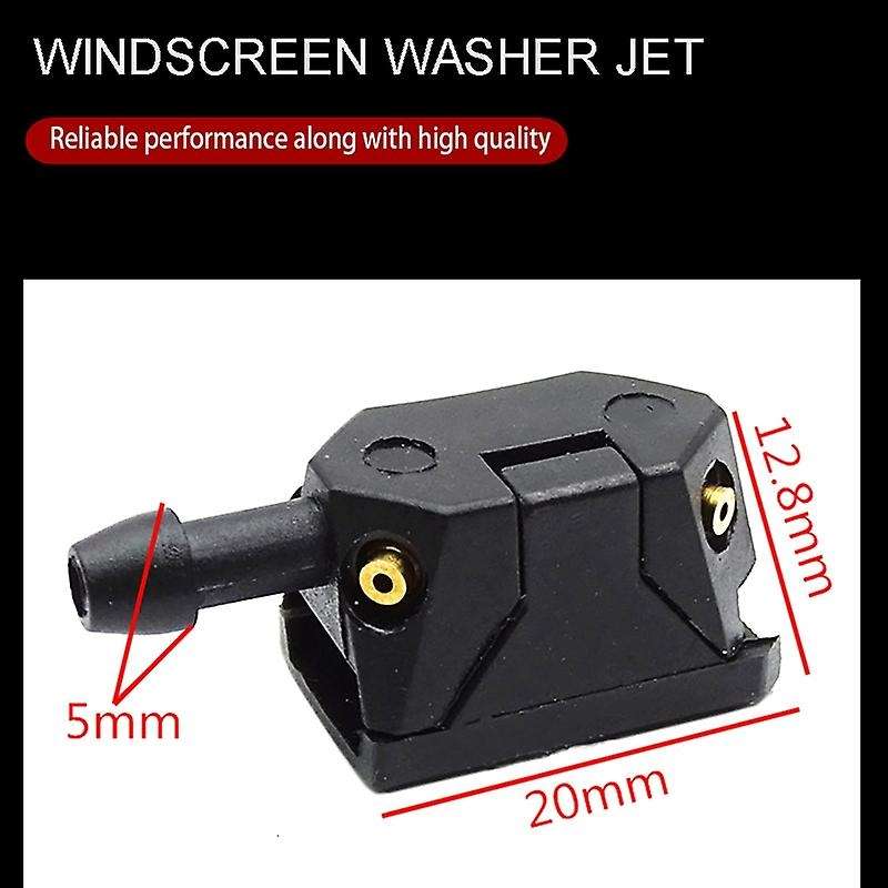 2pcs Windscreen Washer Jet Universal Black Car Arm Windscreen Washer Wiper Blade Water Spray Nozzle