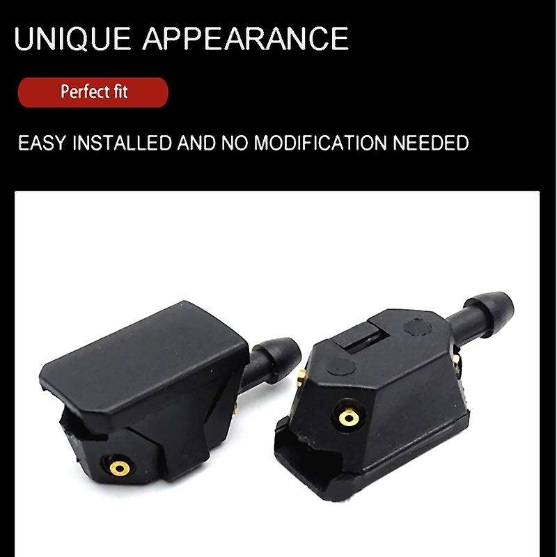 2pcs Windscreen Washer Jet Universal Black Car Arm Windscreen Washer Wiper Blade Water Spray Nozzle