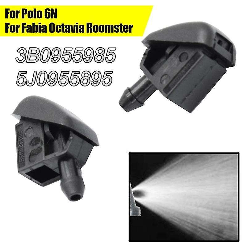 2PCS Windshield Windscreen Washer Nozzle Jet 3B0955985 for - XPolo 6N Fabia Octavia Roomster 1996-2