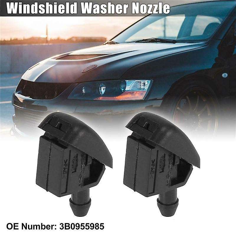 2PCS Windshield Windscreen Washer Nozzle Jet 3B0955985 for - XPolo 6N Fabia Octavia Roomster 1996-2