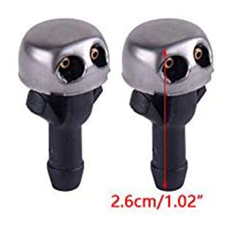 2PCS Windshield Washer Nozzle Water Spray Jet Fit for R107 W114 W115 230 240D 380 450 560 SL SLC 107