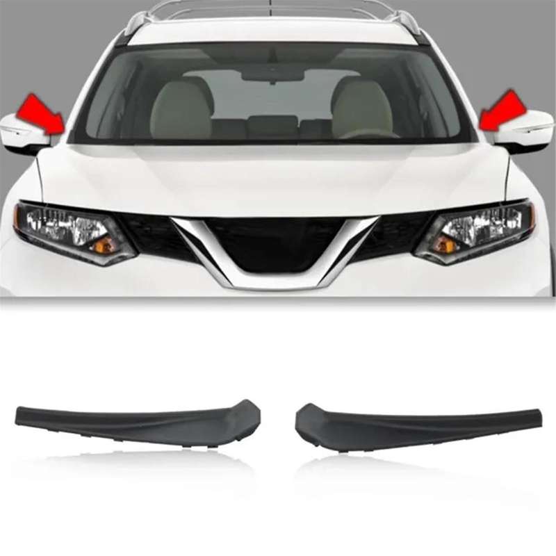 2PCS Windshield Wiper Cowl Extension Trims for for Rogue 2014-20 66895-4CL0A 66895-4BA1A 66894-4CL0A