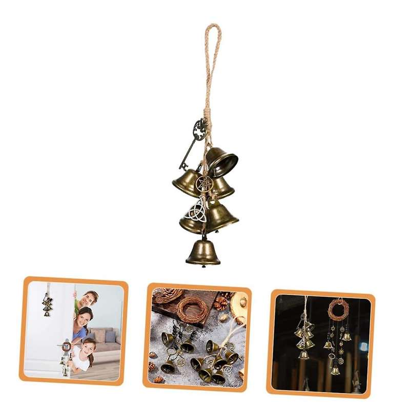 2Pcs Witch Wind Chime Door Hanging Wind Chime Bell Decor Witches Bells Temple Wind Bell Retro Wind