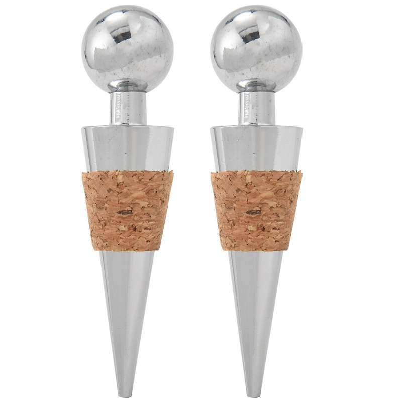 2pcs Wine Stoppers, Alloy Bottle Stoppers for Sealing Wine, Champagne, Beer - Love Decorative Wine