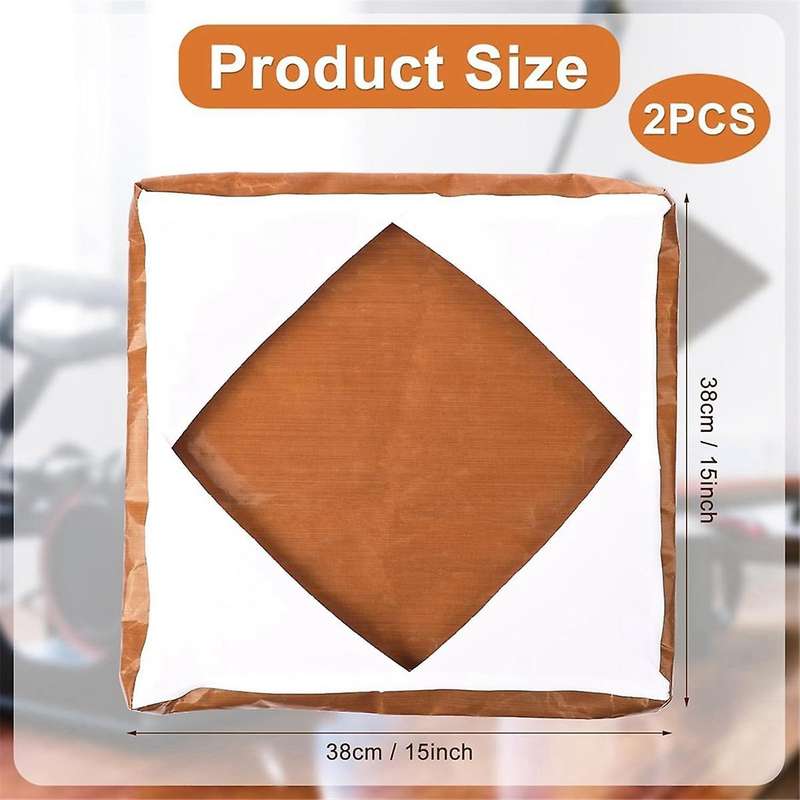 2Pcs Wrap Cover for Heat Press, Heat Press Platen Wrap Cover 15X15 Inch Heat Resistant Reusable Heat