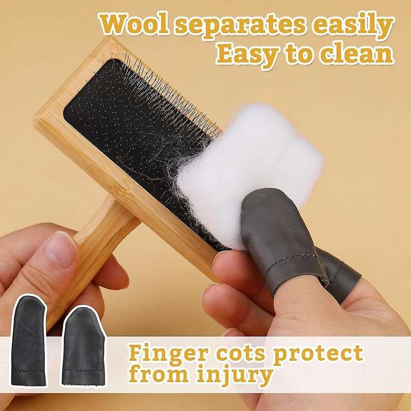 2Pcs Wooden Wool Carders, for Wool, Fibers, , , Wooden Wool Carders Brush for Wool Felting Spinning
