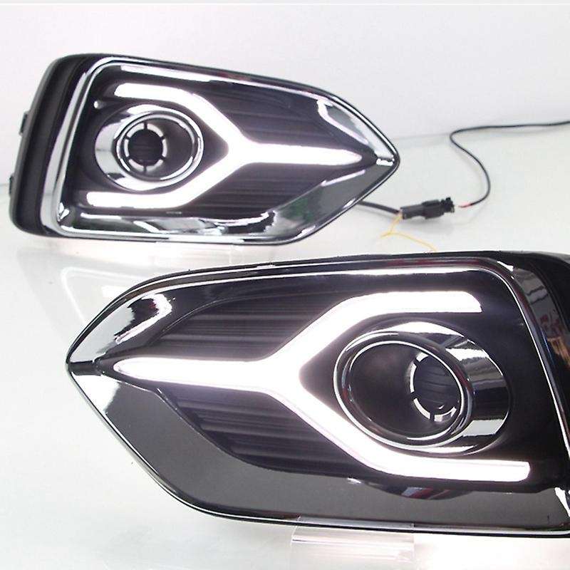 2Pcs Yellow Turn Signal Function 12V Car Drl Lamp Led Daytime Running Light for Accent 17-19