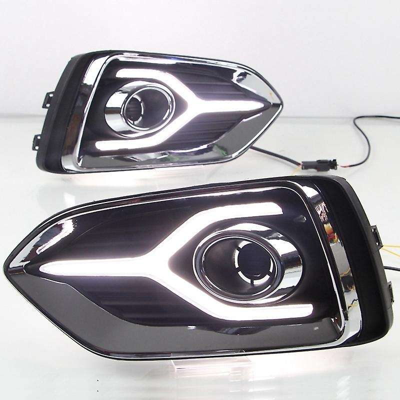 2Pcs Yellow Turn Signal Function 12V Car Drl Lamp Led Daytime Running Light for Accent 17-19