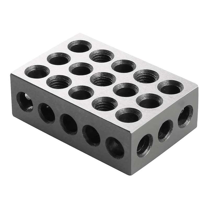 2pcs/pair 23 Holes Precision 25-50-75mm Blocks Gauge Hardened Steel Parallel Block Set Matched Mach