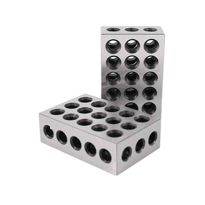 2pcs/pair 23 Holes Precision 25-50-75mm Blocks Gauge Hardened Steel Parallel Block Set Matched Mach