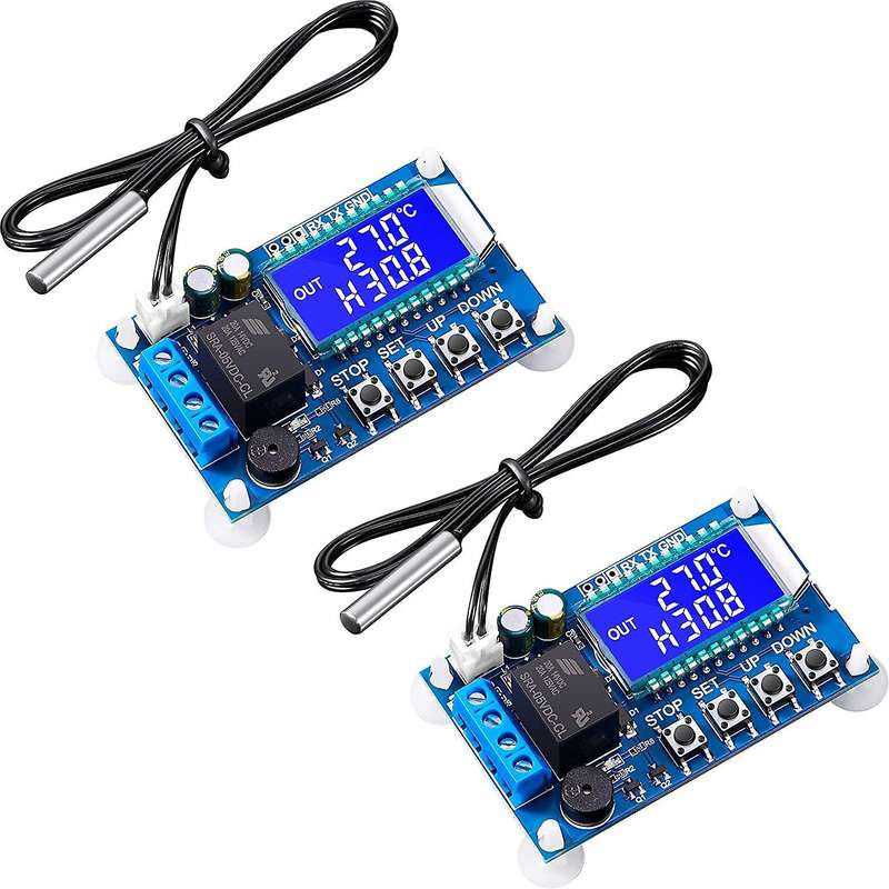 2Pcs XY-T01 Electronic Temperature Controller, Control Module -50Celsius to 100Celsius Temperature C