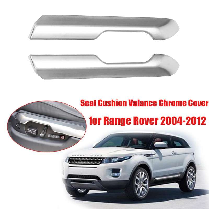 2Pcs/Set Car ABS Chrome Front Seat Cushion Valance Cover Trim for Range 2004-2012 Interior Mouldings