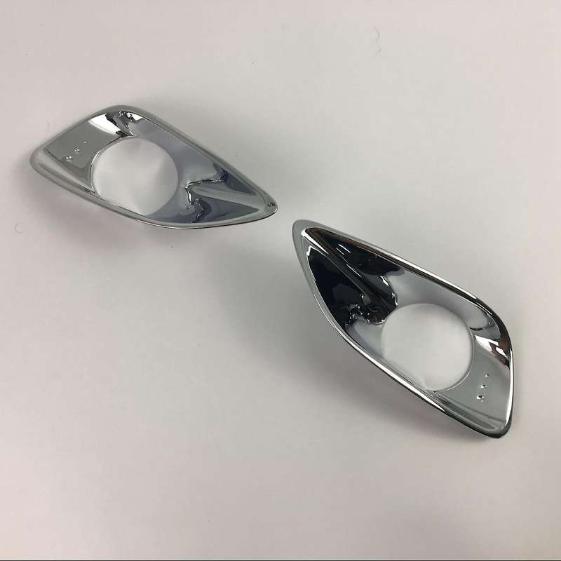2Pcs/Set Car Front Fog Light Lamp Cover Stick ABS Chrome Frame Trim Kit for Vios 2008- 2011 Car Deco