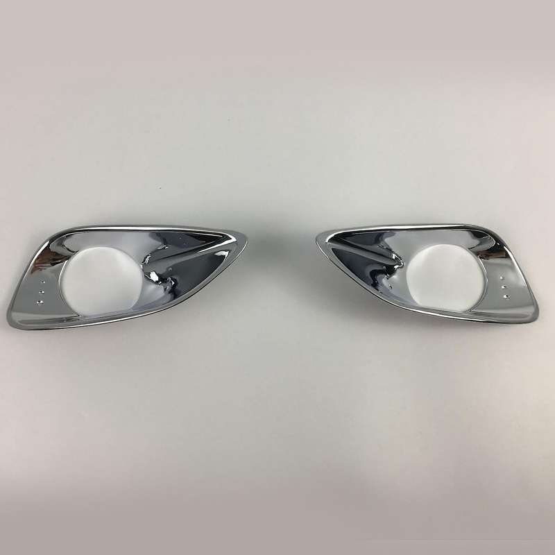 2Pcs/Set Car Front Fog Light Lamp Cover Stick ABS Chrome Frame Trim Kit for Vios 2008- 2011 Car Deco