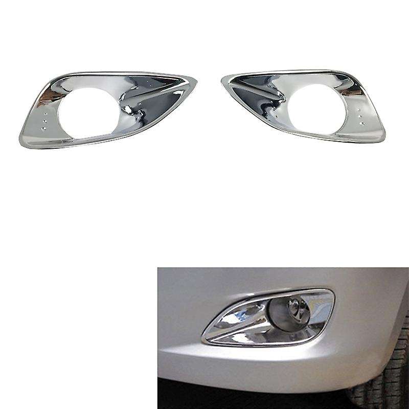 2Pcs/Set Car Front Fog Light Lamp Cover Stick ABS Chrome Frame Trim Kit for Vios 2008- 2011 Car Deco