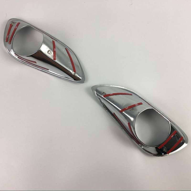 2Pcs/Set Car Front Fog Light Lamp Cover Stick ABS Chrome Frame Trim Kit for Vios 2008- 2011 Car Deco