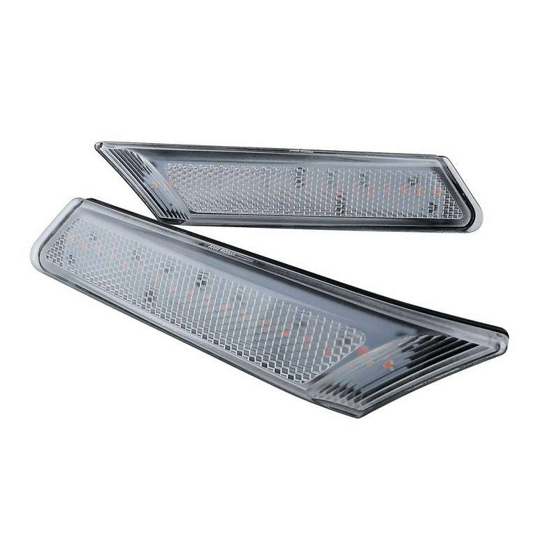 2Pcs/Set Car Amber LED Front Side Marker Lights Clear Lens Turn Signal Lights for- /987/997