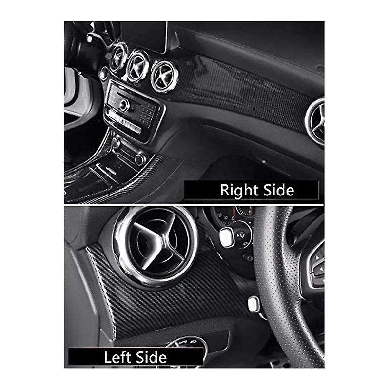 2pcs/set Carbon Fiber Car Center Console Air Condition Panel Decoration for W176 Gla X156 Cla C117 2