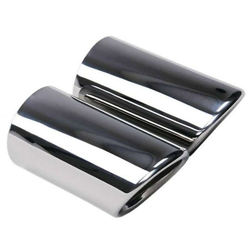 2Pcs/Set Chrome Plating Stainless Steel Car Exhaust Muffler Tip Pipes Covers for - A1 A3 A4 TT