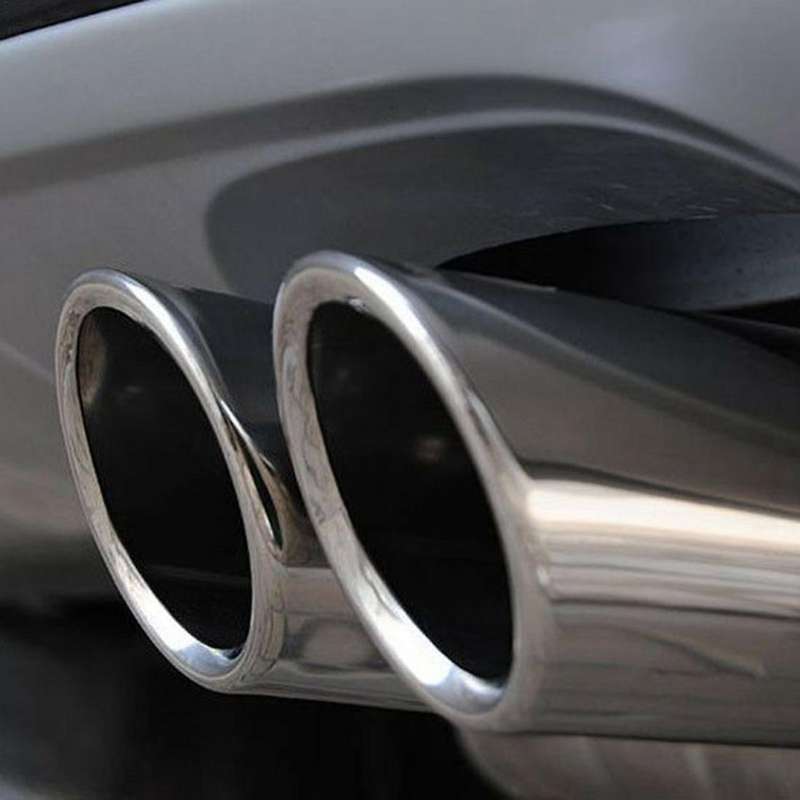 2Pcs/Set Chrome Plating Stainless Steel Car Exhaust Muffler Tip Pipes Covers for - A1 A3 A4 TT
